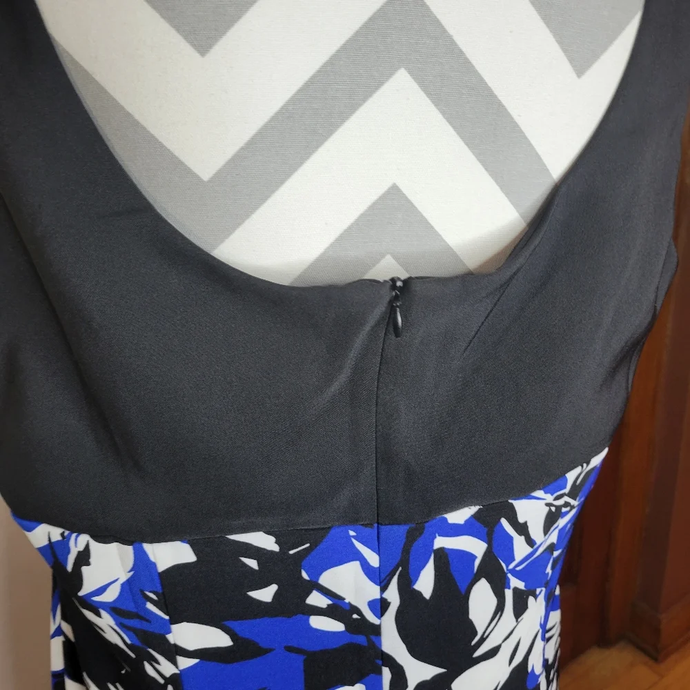 NWT Ronni Nicole Black and blue Floral Tank Dress Size 18 - Picture 7 of 11